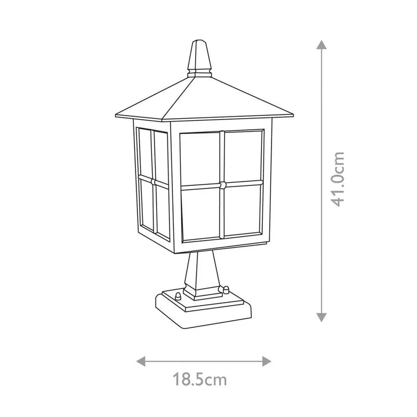 Lutec Pedestal -1594BI Dimensions