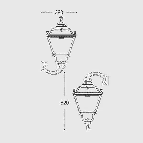 Fumagalli Tobia Wall Light Dimension