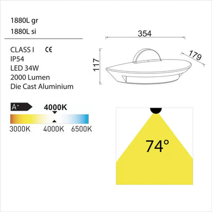 Lutec  Wall Light-1880L Dimenions