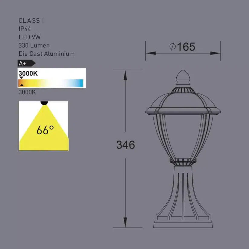 Wall Post  2604 Dimensions