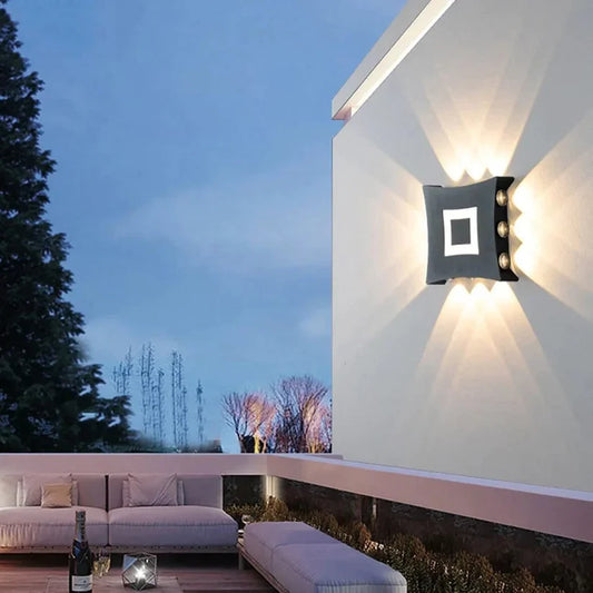 Multi Directional 4 Sided Modern Outdoor Wall Light