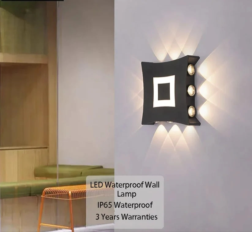 Multi Directional 4 Sided Modern Outdoor Wall Light-1