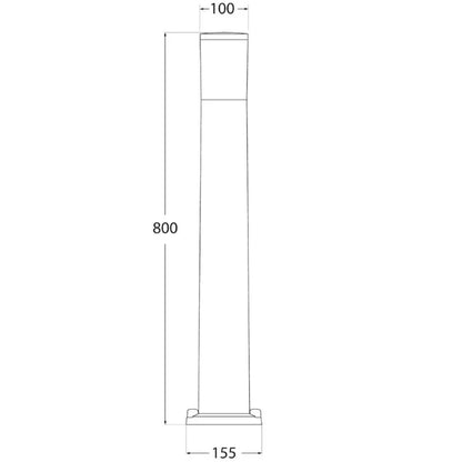 Carlo Deco 800 Bollard Dimensions