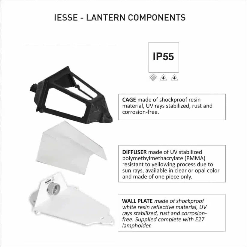 IESSE Half Wall Lantern in Classic Style