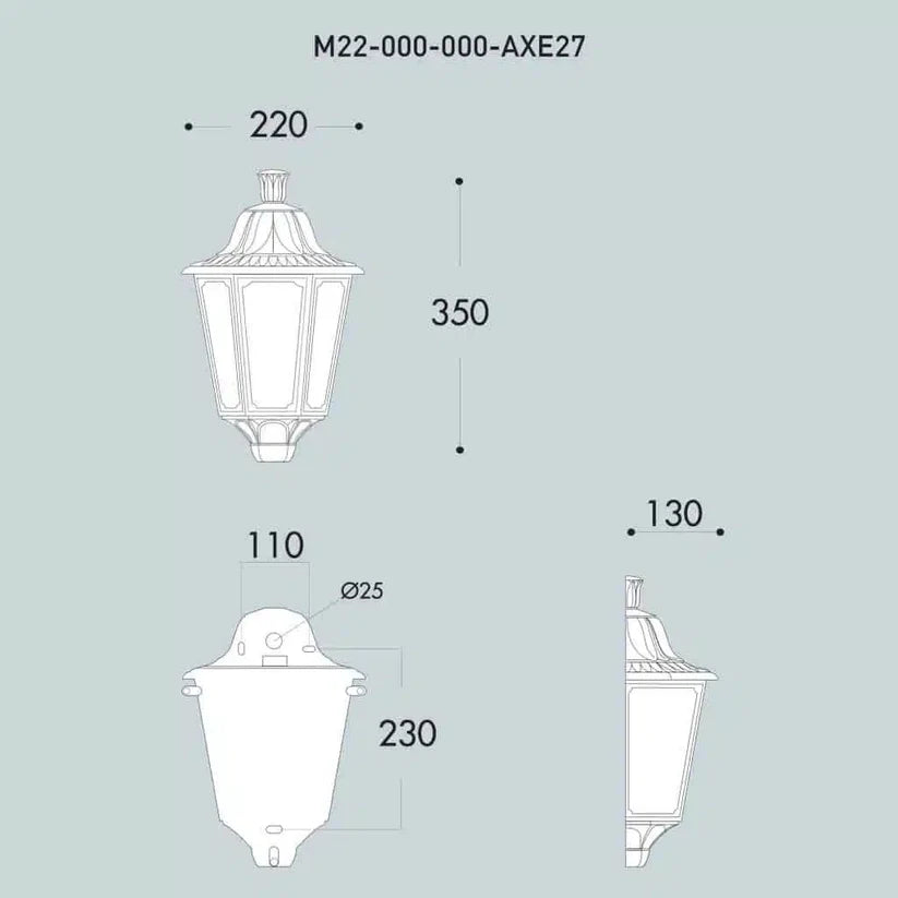 IESSE Half Wall Lantern in Classic Style