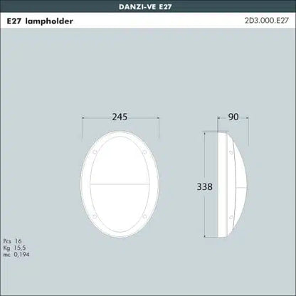 Fumagalli Danzi VE Wall Light Dimensions