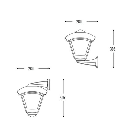 Dario Wall Light Dimensions