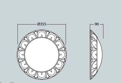 Fumagalli Rita Wall Light Dimensions