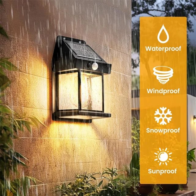 Solar LED Wall Light with PIR Sensor-1